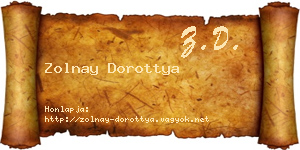 Zolnay Dorottya névjegykártya